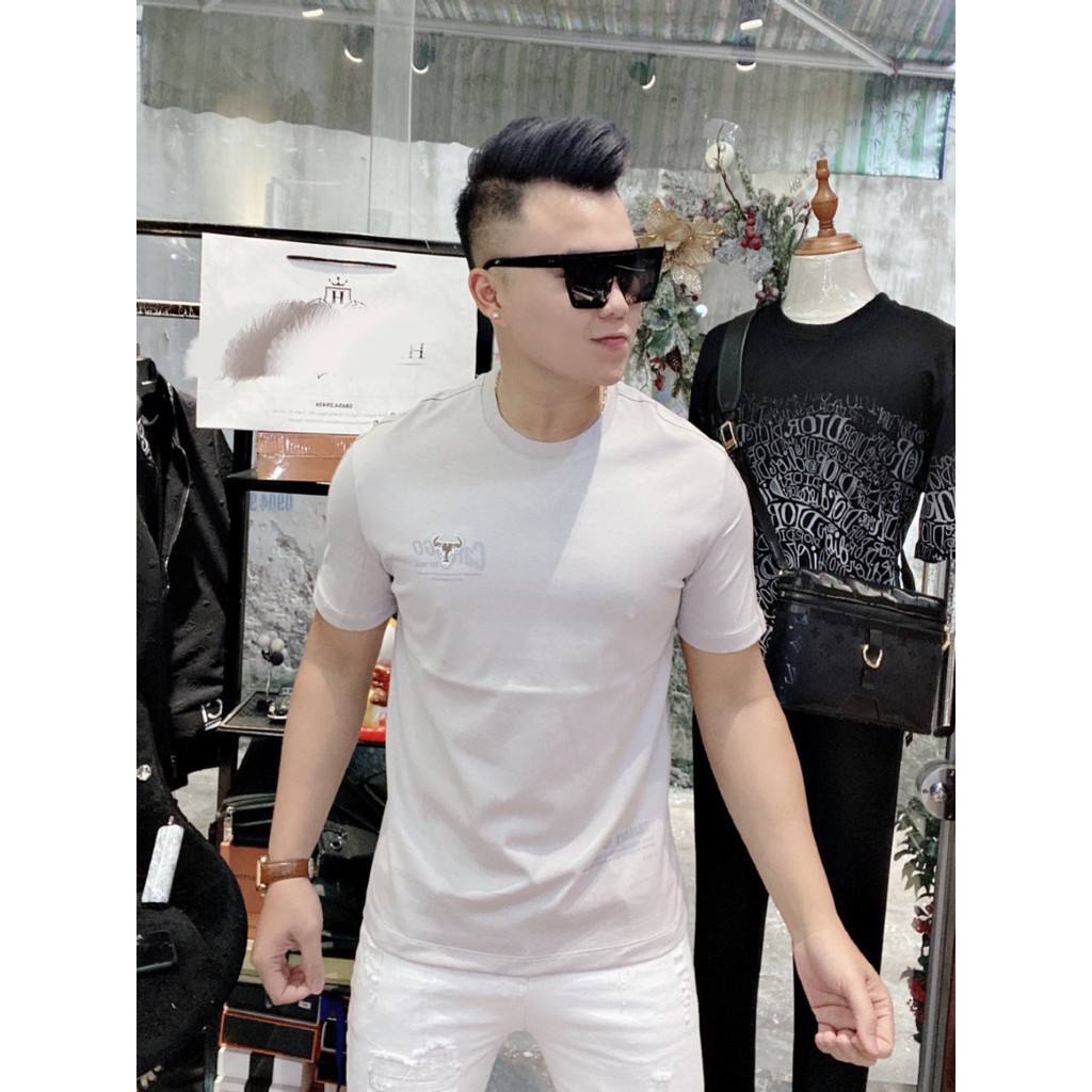 Áo thun nam cổ tròn thêu cao cấp, Áo phông nam không cổ thêu ngực 5297 | BigBuy360 - bigbuy360.vn