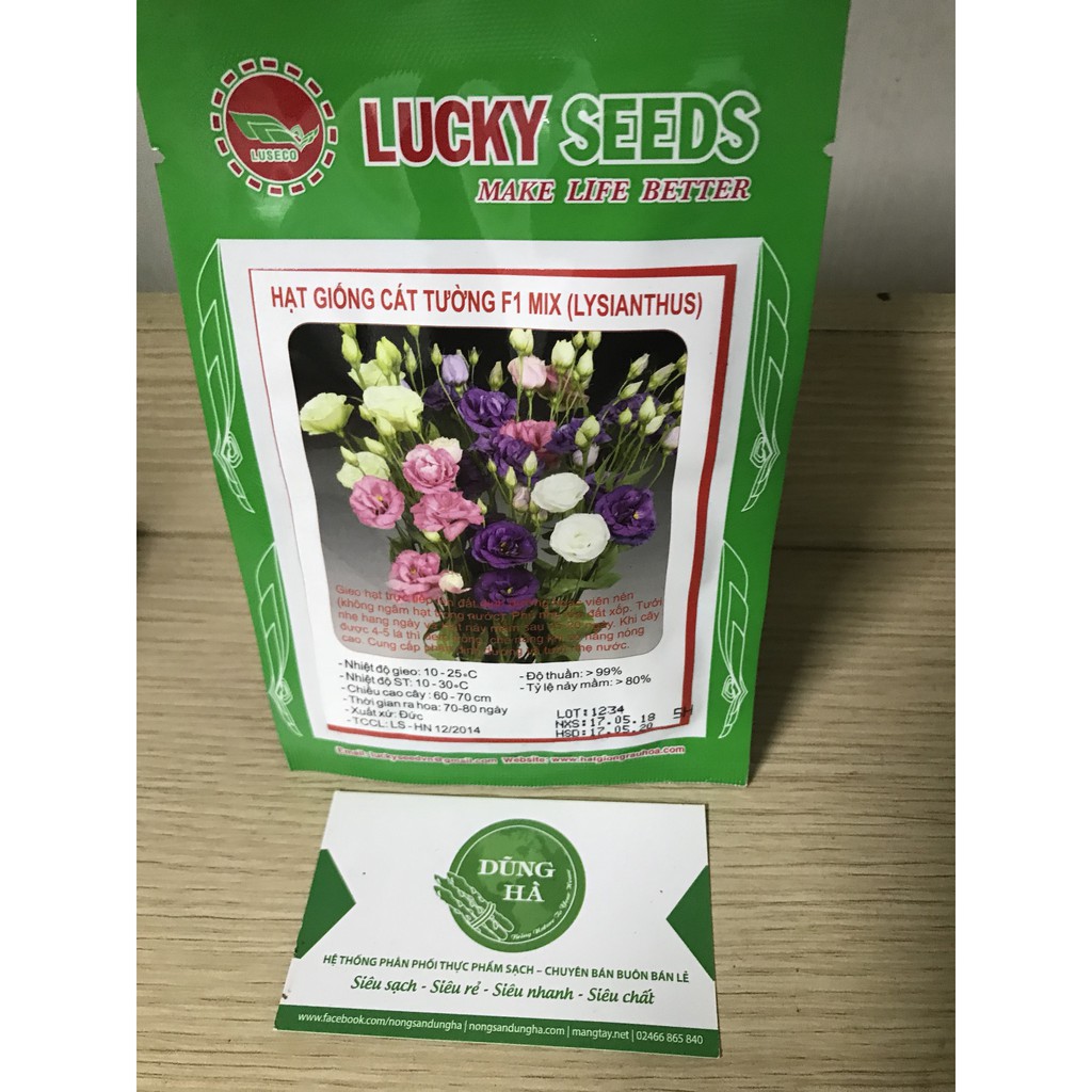 Hạt giống hoa cát tường F1 MIX (LYSIANTHUS) gói 5 hạt