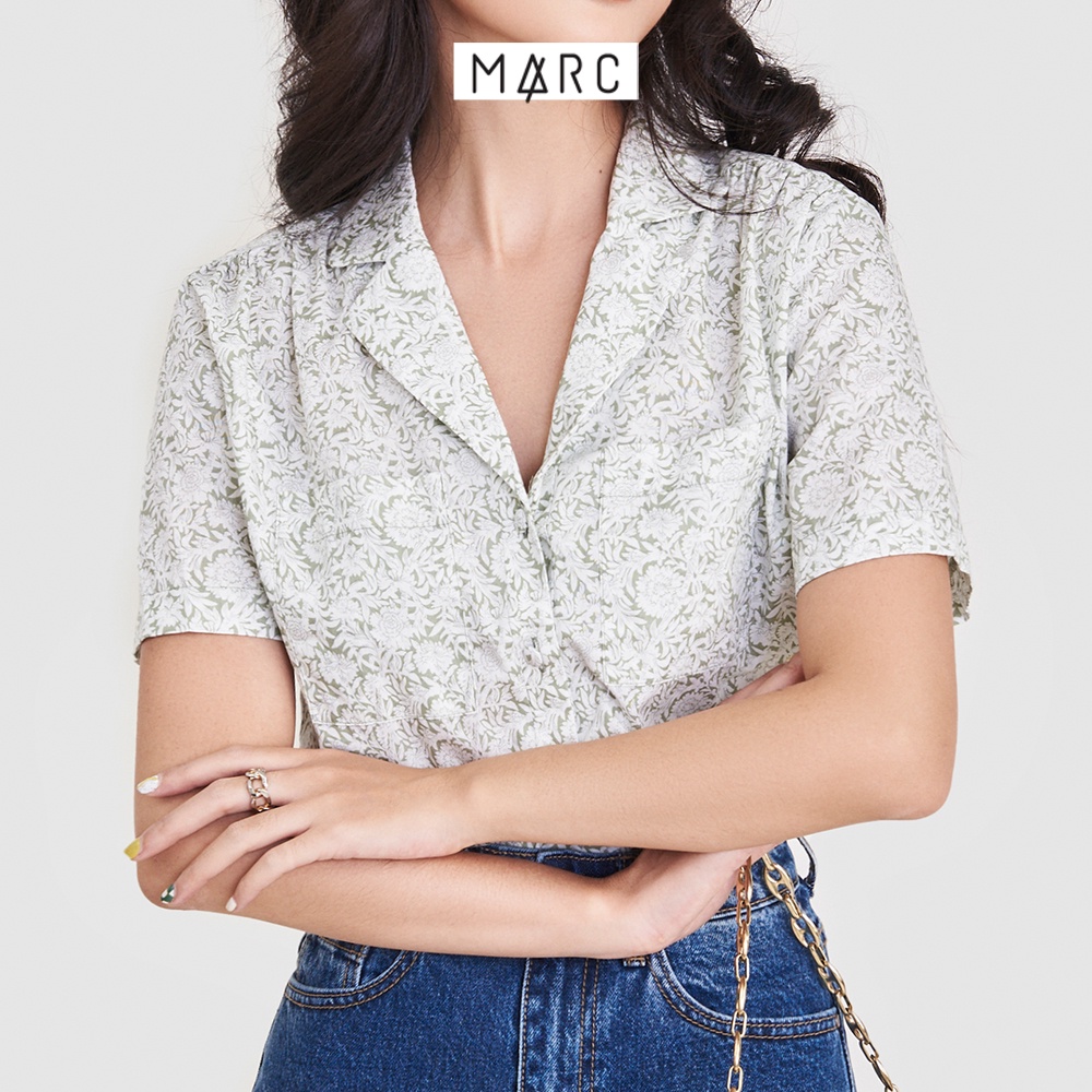 Áo sơ mi nữ MARC FASHION cổ danton 2 túi