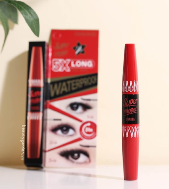 (Sỉ) MASCARA SIVANNA COLORS SUPER MOVEL 5X Long Deep Black