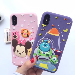 💕 LC Casing iPhone X 6s 7 8 Plus Star Disney TPU+Silicone Hard Protective Case Casing