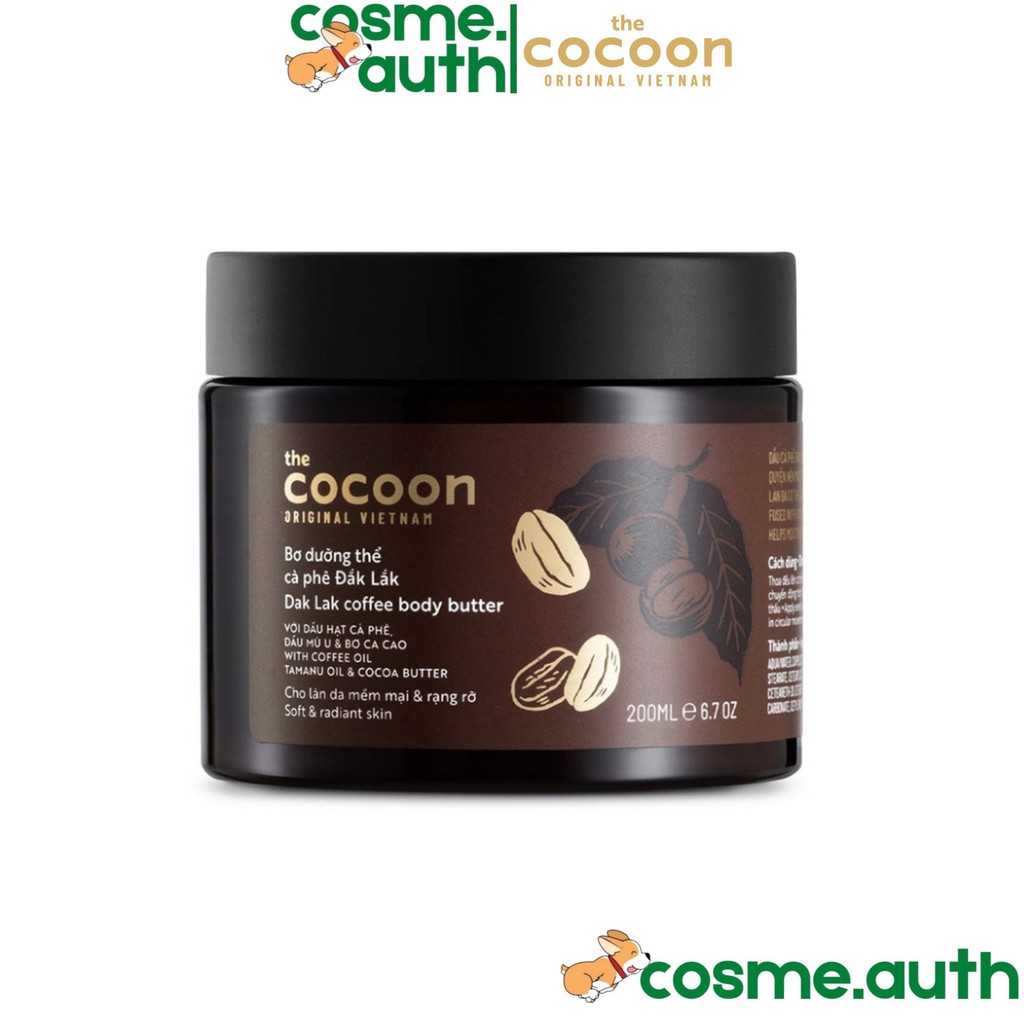 Bơ Dưỡng Thể Cà Phê Dắk Lắk - Cocoon Dak Lak Coffee Body Butter 200ml