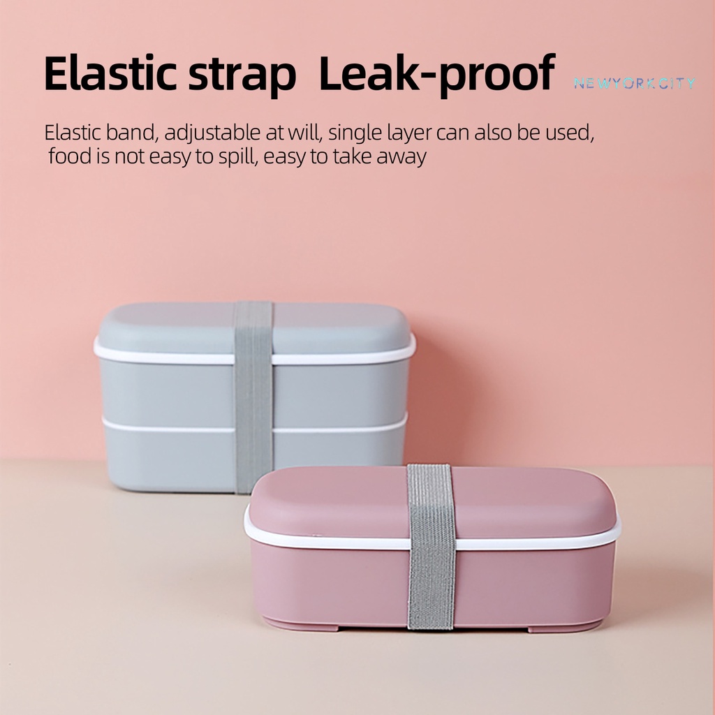 Hộp Đựng Thức Ăn 2 Tầng Cách Nhiệt An Toàn Có Thể Sử Dụng Trong Lò Vi Sóng