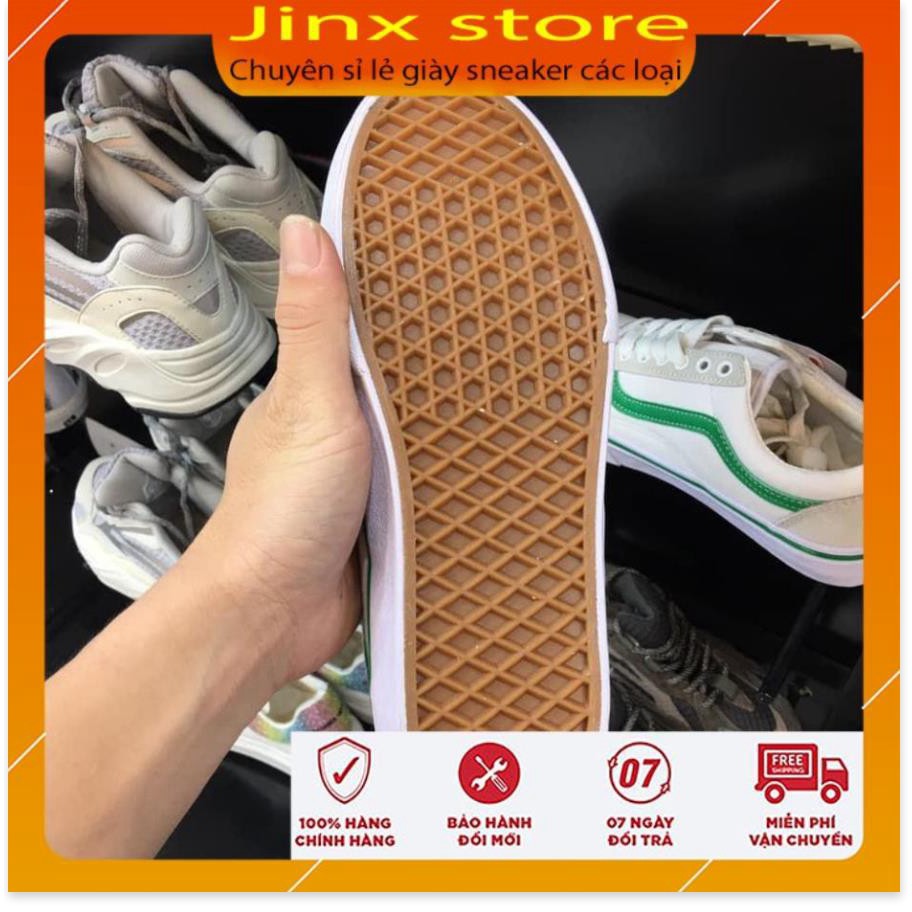 Rẻ vô địch - [Free ship ] Giày Sneaker Van Classic Cổ Thấp trắng kẻ xanh fullbox Jinx Store -Ax123 : 2021 ^ * " ' : '