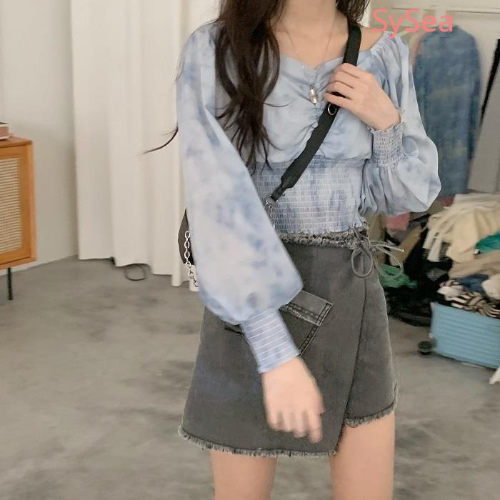 Áo Sơ Mi Tay Dài Cổ Chữ V Kiểu Retro Thời Trang Mùa Hè Cho Nữ
