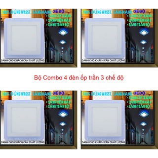 Combo 4 Đèn ốp trần led 3 chế độ