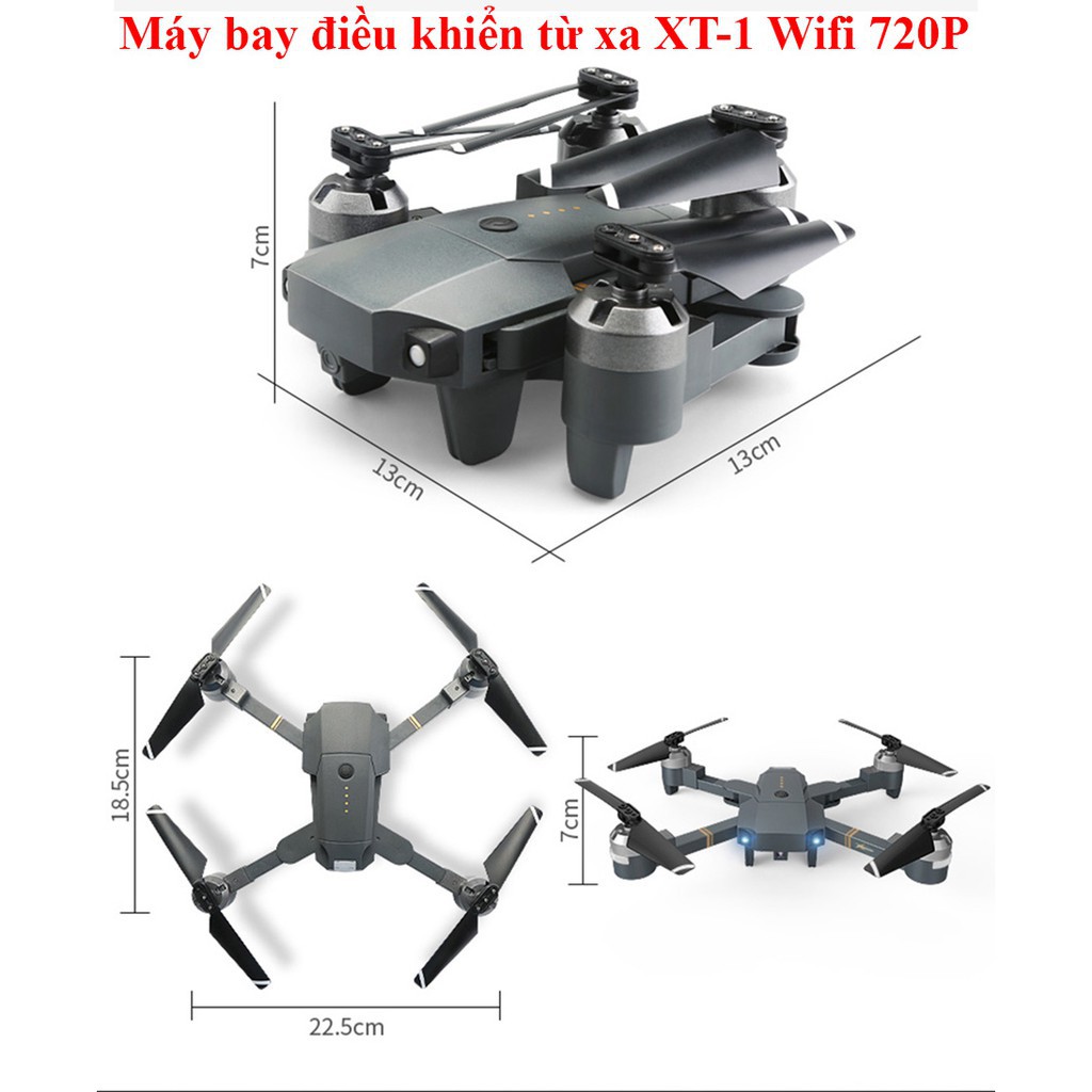 Flycam mini, Máy bay điều khiển từ xa XT-1 kết nối Wifi quay phim chụp ảnh Full HD 720P | WebRaoVat - webraovat.net.vn