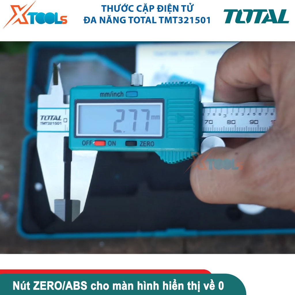 Thước cặp điện tử Total TMT321506, phạm vi đo 150mm hoặc 200mm,đo hệ Inch độ chính xác 0.01mm [CHÍNH HÃNG][XTOOLS]