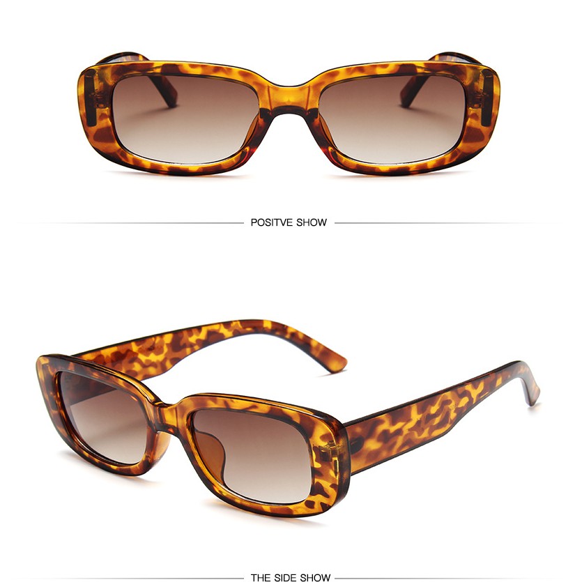 Kính mát gọng vuông nhỏ phong cách Retro thời trang cho nam nữ