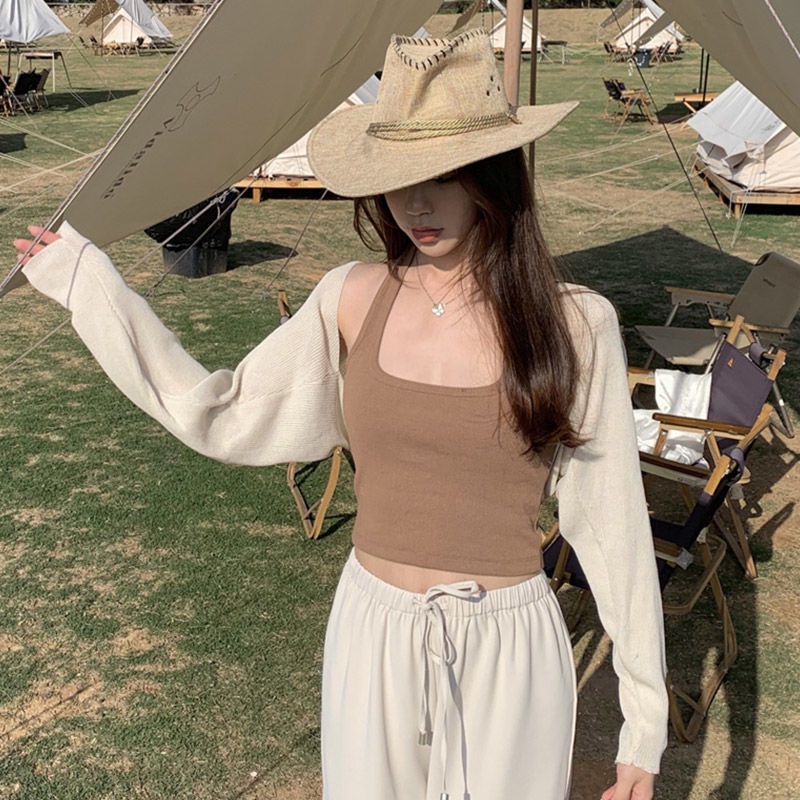 Áo khoác cardigan dệt kim MURIOKI tay dài chống nắng thời trang mùa hè cho nữ