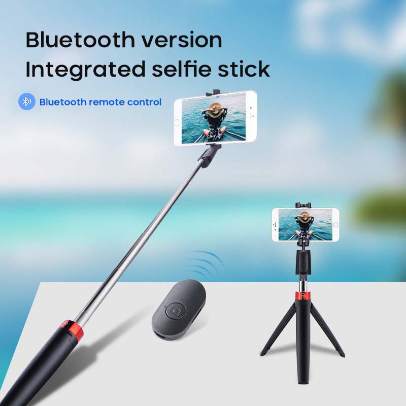 【Ready Stock】 3 In 1 Selfie Stick With Tripod Wireless Bluetooth Mobile Phone Holder For iPhone Huawei Samsung 【Veel】