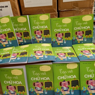 Vở tập viết CHỮ HOA cho bé từ 4-6 tuổi, bộ 2 quyển sách tập viết chữ đẹp, giấy ô li chống loá, chống thấm mực