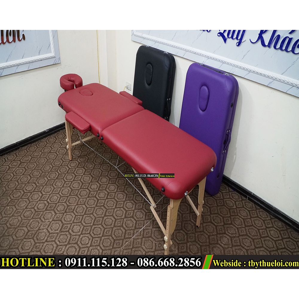 <HÀNG CAO CẤP> [CAO CẤP] Giường massage trị liệu Chân Gỗ - Giường Spa Chân Gỗ