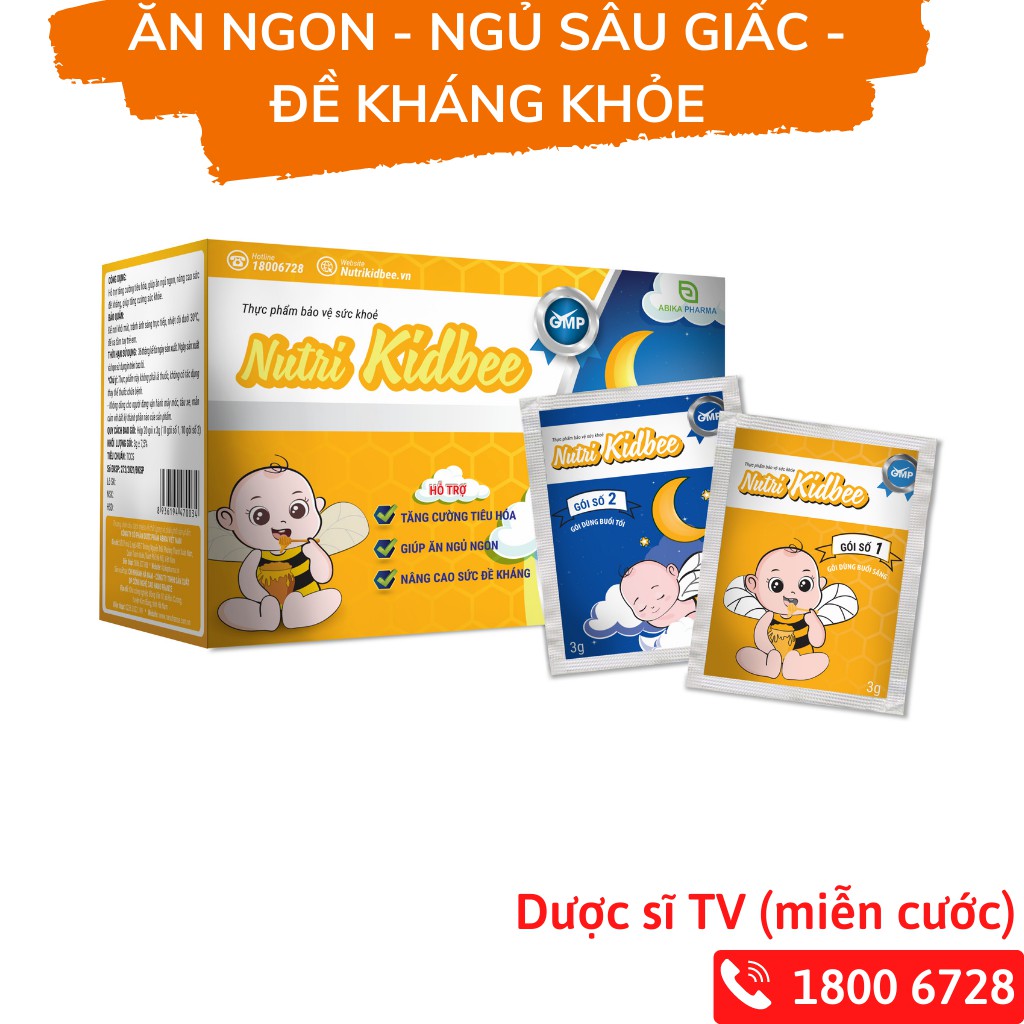 Nutri Kidbee – Giúp trẻ ăn ngủ ngon, Tăng cường tiêu hóa, Tăng sức đề kháng