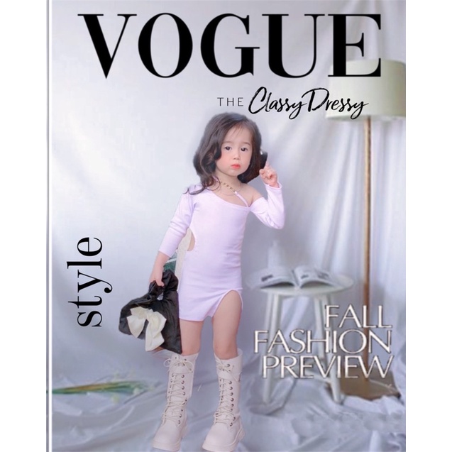 váy body sẻ eo chéo dây cho bé