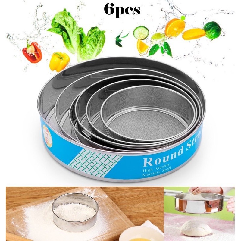 Bộ 6 sàng rây bột cầm tay siêu mịn tiện lợi