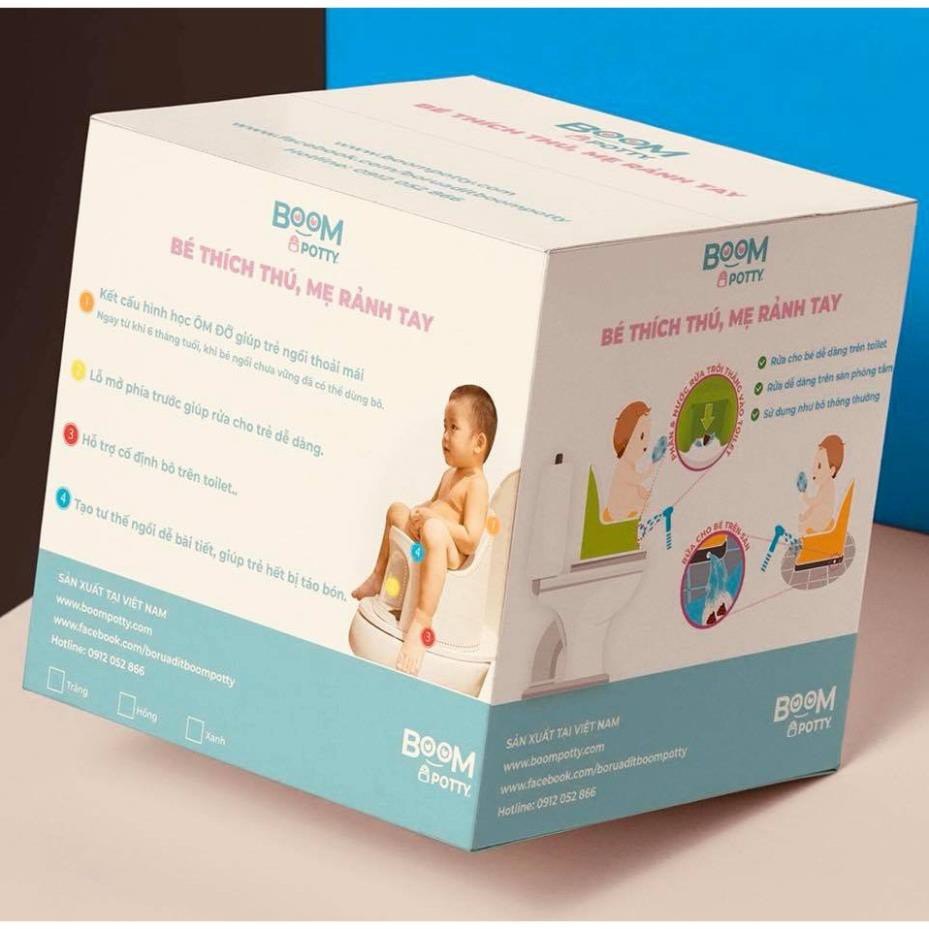 (+ Tặng Quà) Bô Boom Potty, bô rửa đa năng giúp việc vệ sinh cho bé trên 6 tháng dễ dàng