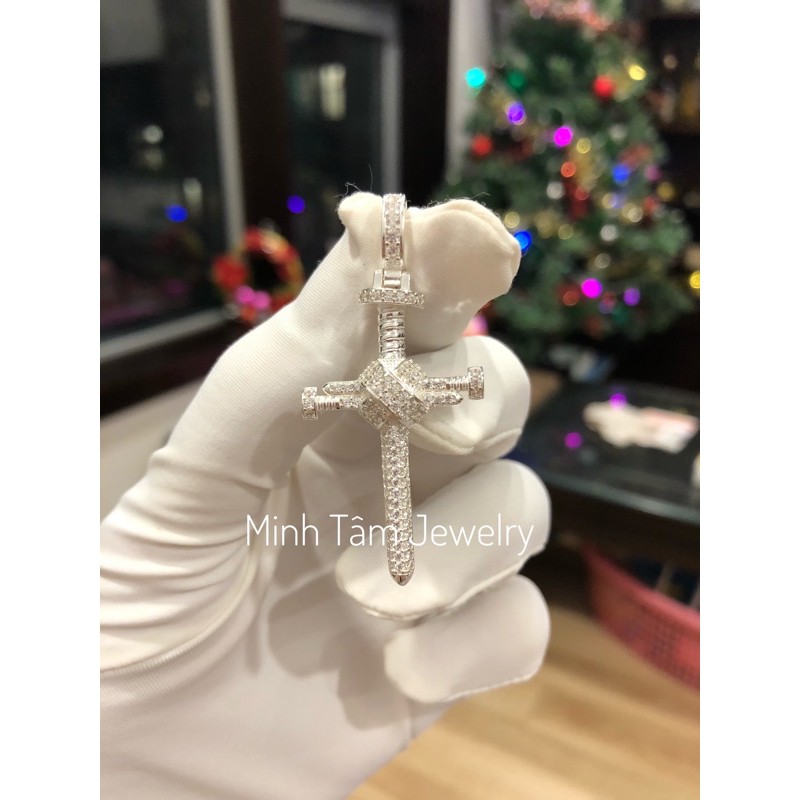 Bộ dây chuyền bạc nam mặt Thập giá đóng đinh,Mặt dây chuyền bạc nam mặt Thánh giá-Minh Tâm Jewelry