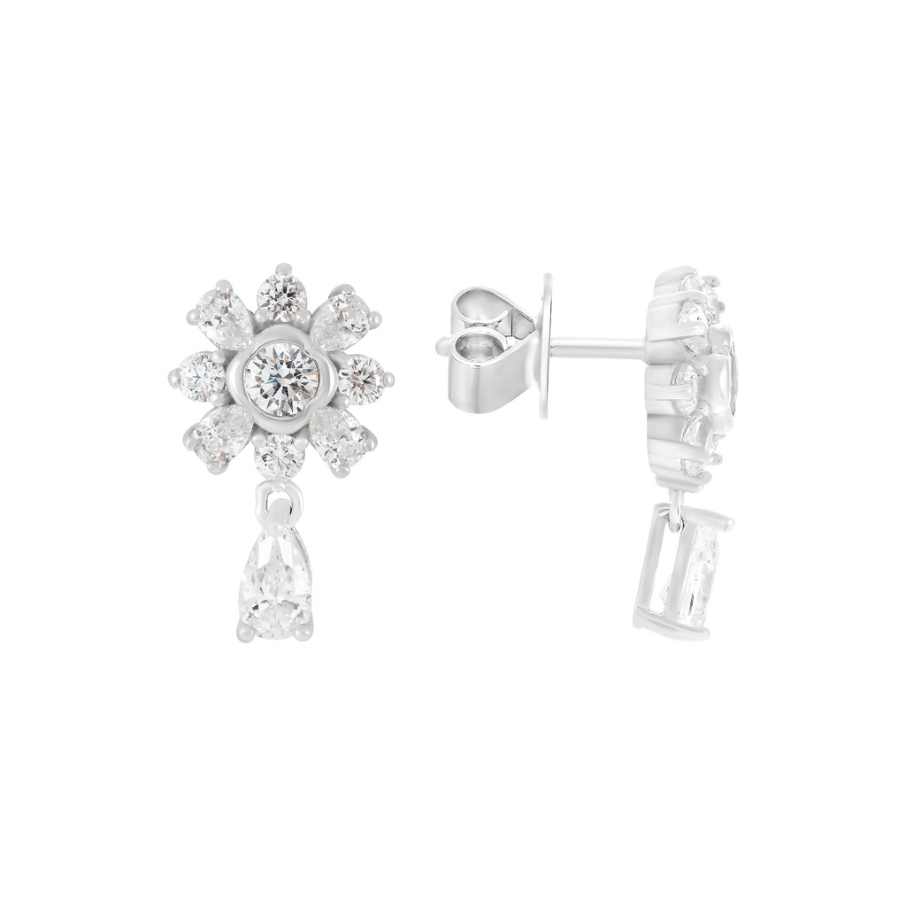 Bông tai Bạc đính đá ECZ PNJSilver XMXMW000036