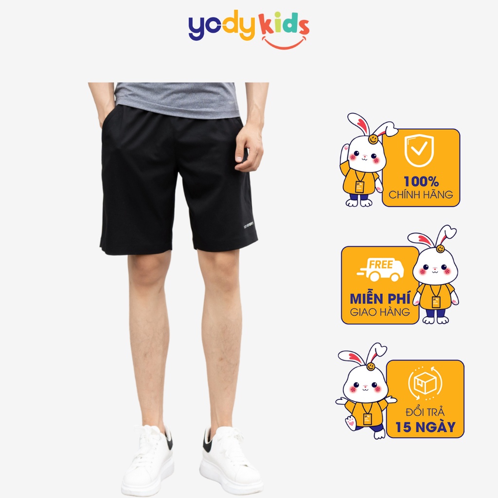 Quần short nam YODY dáng thể thao quốc dân thiết kế cạp chun  SQM6021