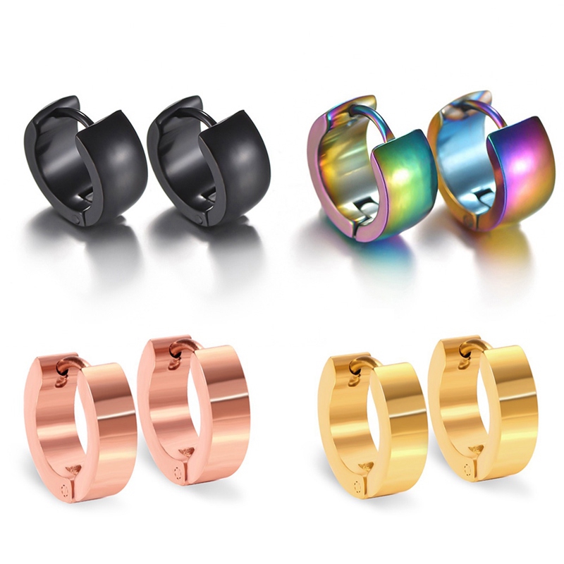 Cặp bông tai hợp kim đơn giản cho nam