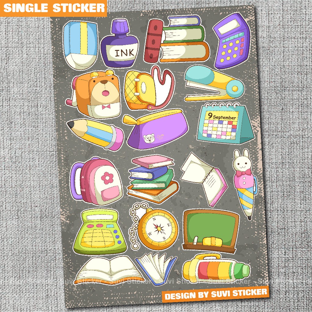 Single Sticker - Hình dán Đồ Dùng HT chống nước sticker dán laptop, điện thoại, đàn guitar, mũ bảo hiểm, vali. SG25