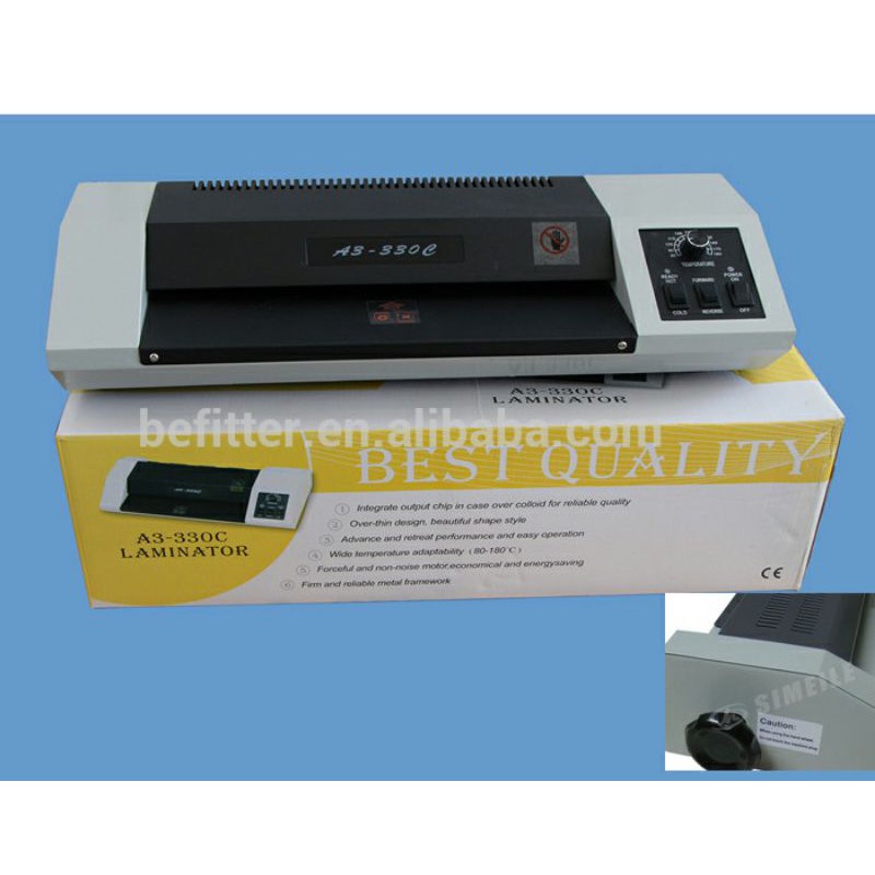 Máy Ép Nhựa Plastic Laminator A3 - 330C Rulo Xám Chống Dính