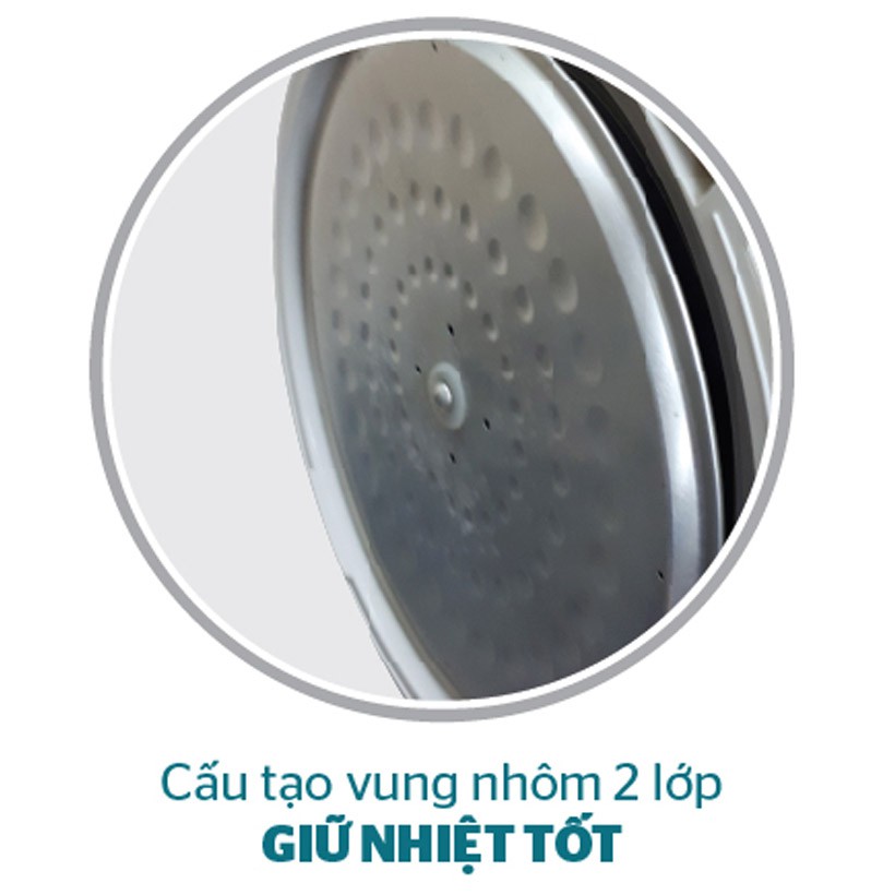 Nồi cơm điện SUNHOUSE SHD8656G 1.8L - hàng chính hãng