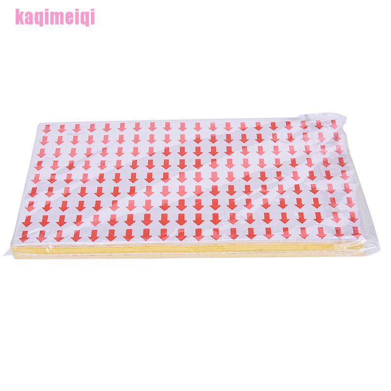 Set 10800 Miếng Dán Đánh Dấu Sương Mù Hình Mũi Tên Màu Đỏ 10x12mm
