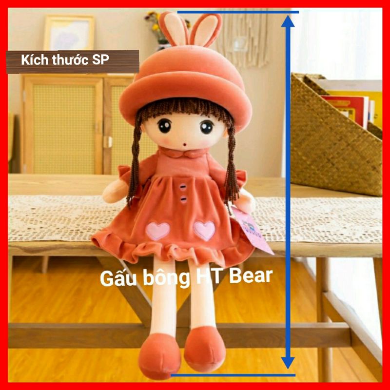 Búp Bê Nhồi Bông Váy Nhung Tim Cao Cấp
