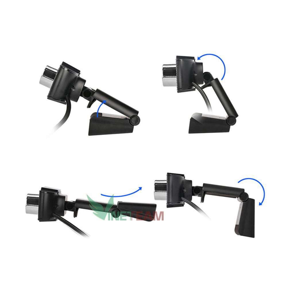 Webcam HD 720p kẹp màn hình - Thu hình cho máy tính, pc, TV, để bàn - dạy học trực tuyến- học online VINETTEAM- dc4062 | BigBuy360 - bigbuy360.vn