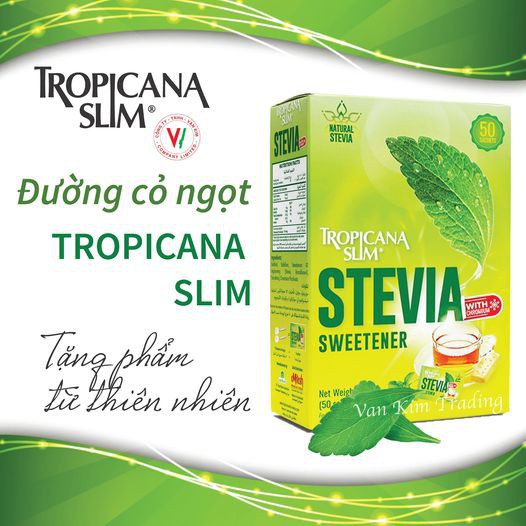 Set 10/5 Gói Đường Ăn Kiêng Lá Cỏ Ngọt Thương Hiệu Tropicana Slim - Nhập Khẩu Indonesia