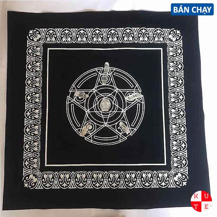 Tấm Thảm Khăn Trải Bài Tarot 50x50 Cm Dùng Cho bài Tarot Oracle Lenormand THAM