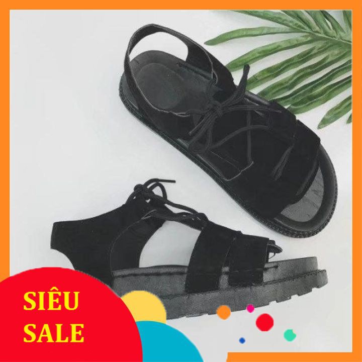 Sandal nữ buộc dây chất cao su dẻo cực xinh