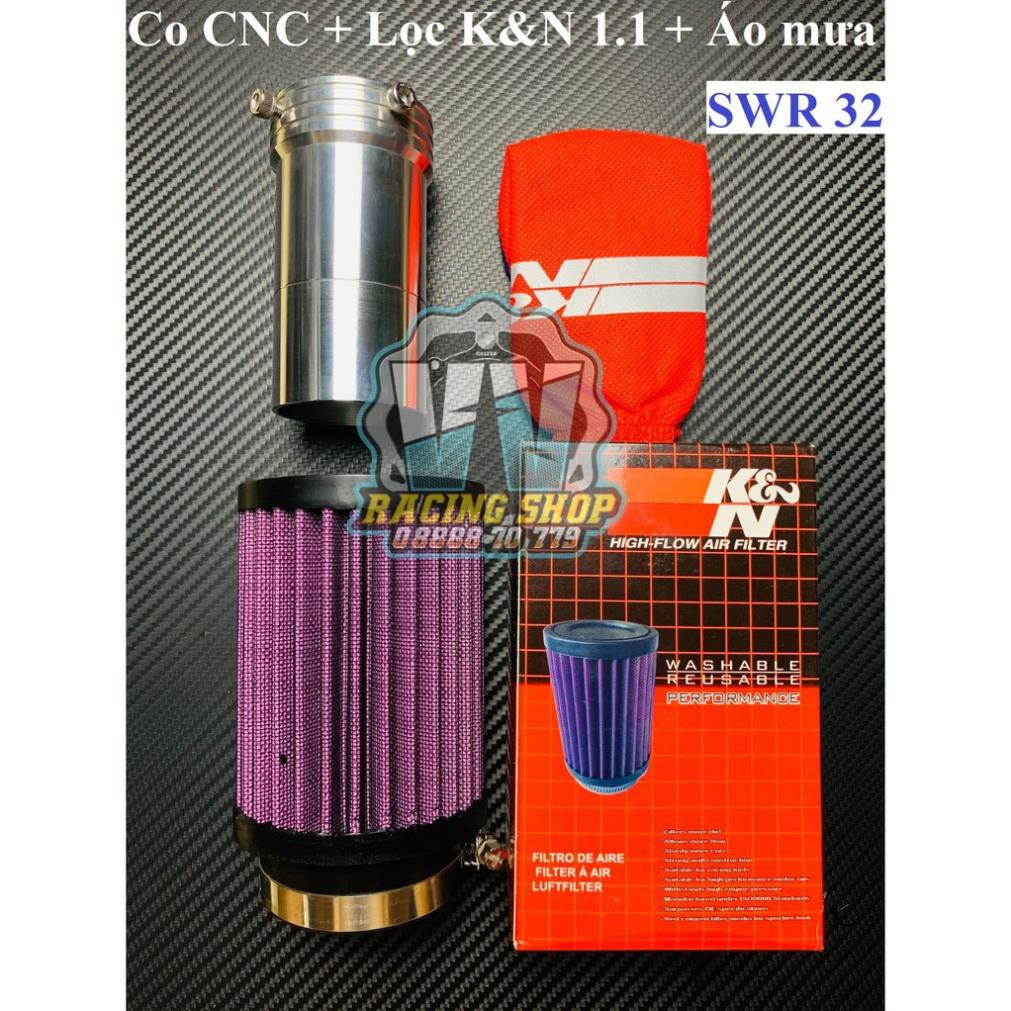 Co gió CNC gắn lọc trụ họng xăng SWR 32 cho Winner - Winner X - GTR - Sonic