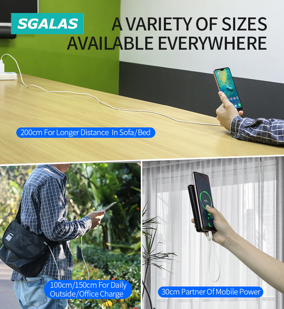Cáp sạc đồng bộ hóa dữ liệu USB Type C Sgalas 5A cho điện thoại tiện dụng