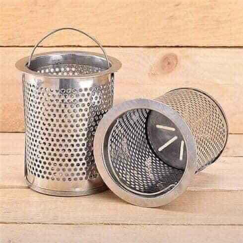 GIỎ LỌC RÁC INOX BỒN RỬA BÁT ( KÈM NẮP )
