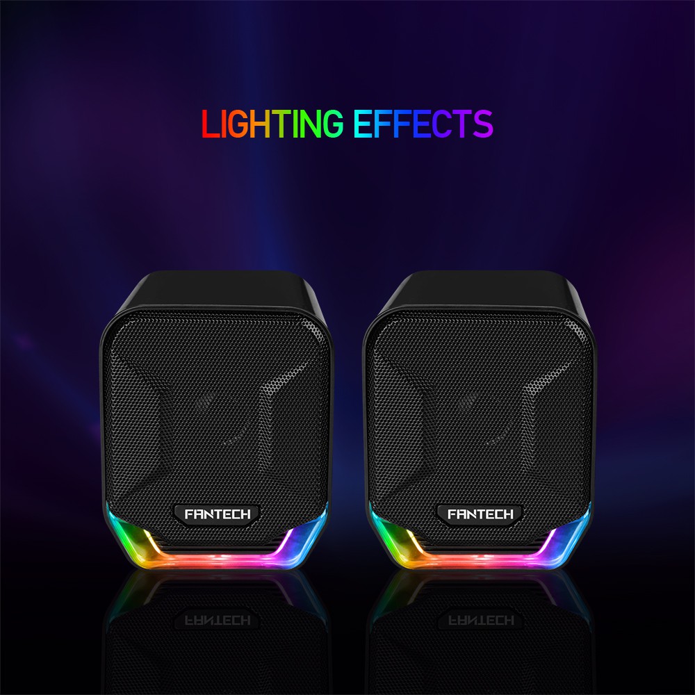 Loa vi tính Gaming siêu gọn nhẹ Fantech GS202 SONAR LED RGB Đẹp Mắt - Hàng phân phối chính hãng