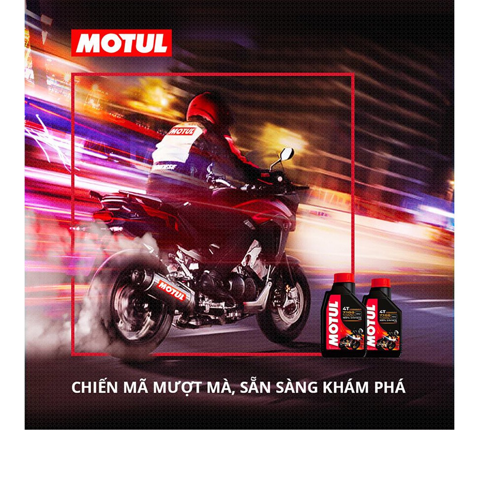 Nhớt chuyên giành cho xe moto phân khối lớn  Motul 7100 10W50 4T 1L chính hãng