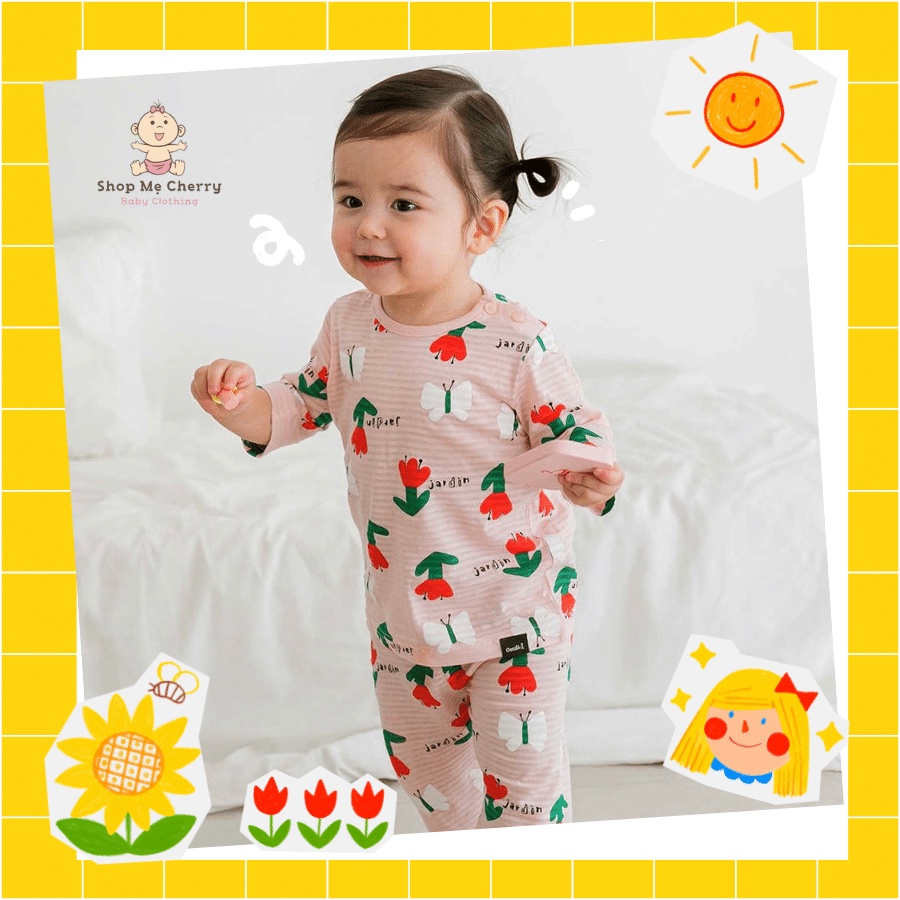 BỘ LỬNG CAO CẤP BÉ GÁI CỦA HÃNG CORDII, CHẤT COTTON GIẤY ORGANIC, CON BƯỚM