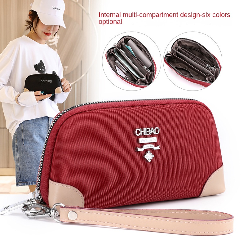 Túi Xách Tay Nữ Sang Chảnh Nylon Ví Nhiều Ngăn Dáng Dài Ví dây kéo dài