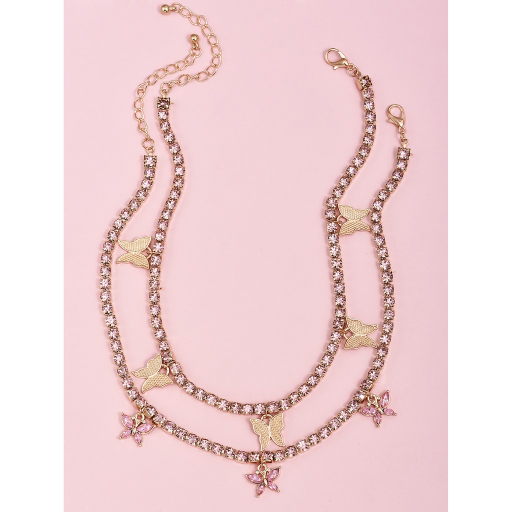 Vòng Cổ Choker Hình Bướm Đính Đá Quyến Rũ Cho Nữ