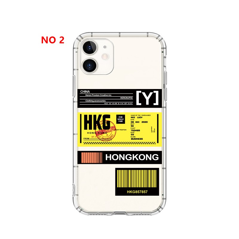 Ốp Điện Thoại Hình Vé Máy Bay Sáng Tạo Vui Nhộn Cho iphone 12 mini 11 pro max xr xs max 6 7 8 plus se