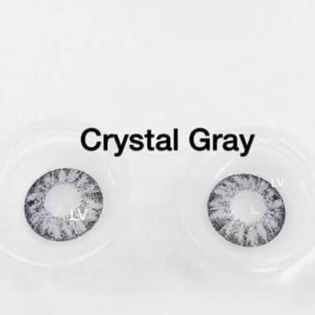 1 cặp Lens xám tự nhiên có độ sẵn 0-6 độ kính giãn tròng tròng cận Hàn quốc D2017 xám 7