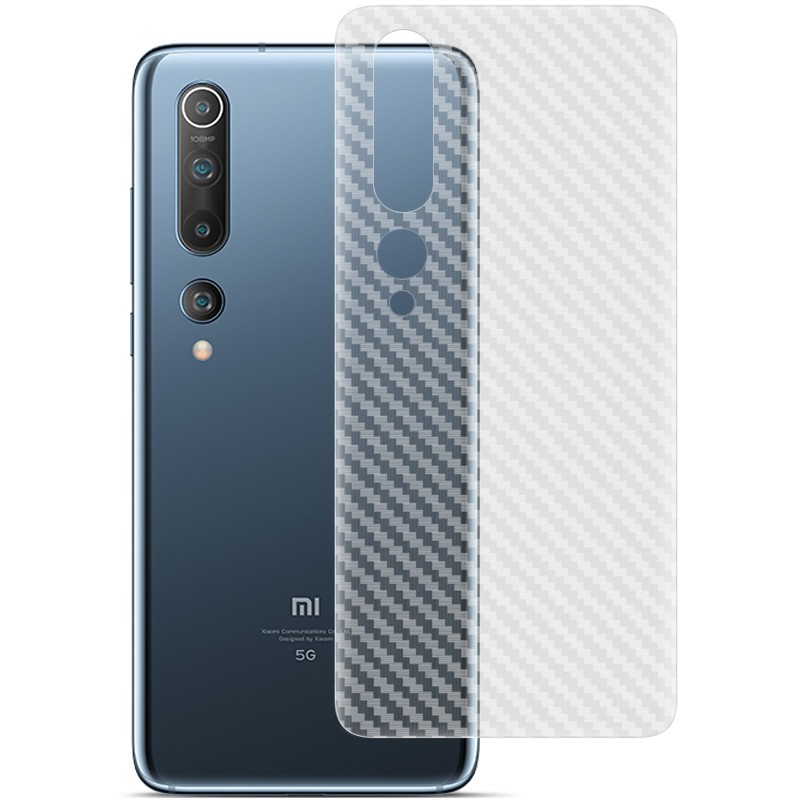 Miếng dán decal carbon mặt sau Xiaomi Mi CC9 Pro, Mi Note 10 Pro chống trầy mặt lưng, chống bám vân tay