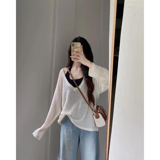 Set áo lưới dài tay kèm áo yếm cotton