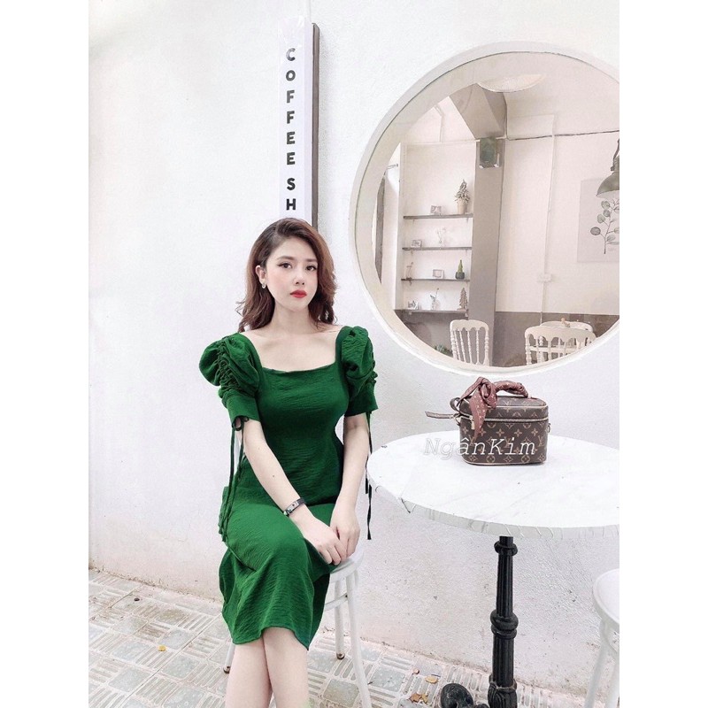 [Giá Sốc] Váy Nữ Tay Nhún 3 Màu Dáng Suông, Đầm Nữ Dáng Suông Chất Đũi Mềm Mịn Thoải Mái (Có Ảnh Thật Kèm Video) | BigBuy360 - bigbuy360.vn