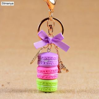 Móc khoá hình bánh macaron dễ thương