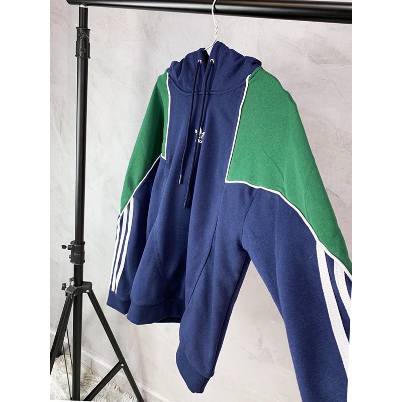 Xuất xịn  Áo hoodi 1791 BIG TREFOIL ABSTRACT HOODIE NAVY/ GREEN