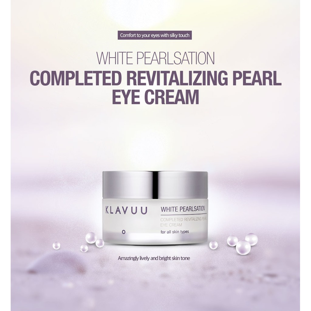 [CÓ HÓA ĐƠN LOTTEDUTYFREE] Kem mắt Klavuu WHITE PEARLSATION COMPLETED REVITALISING PEARL EYE CREAM 20ml